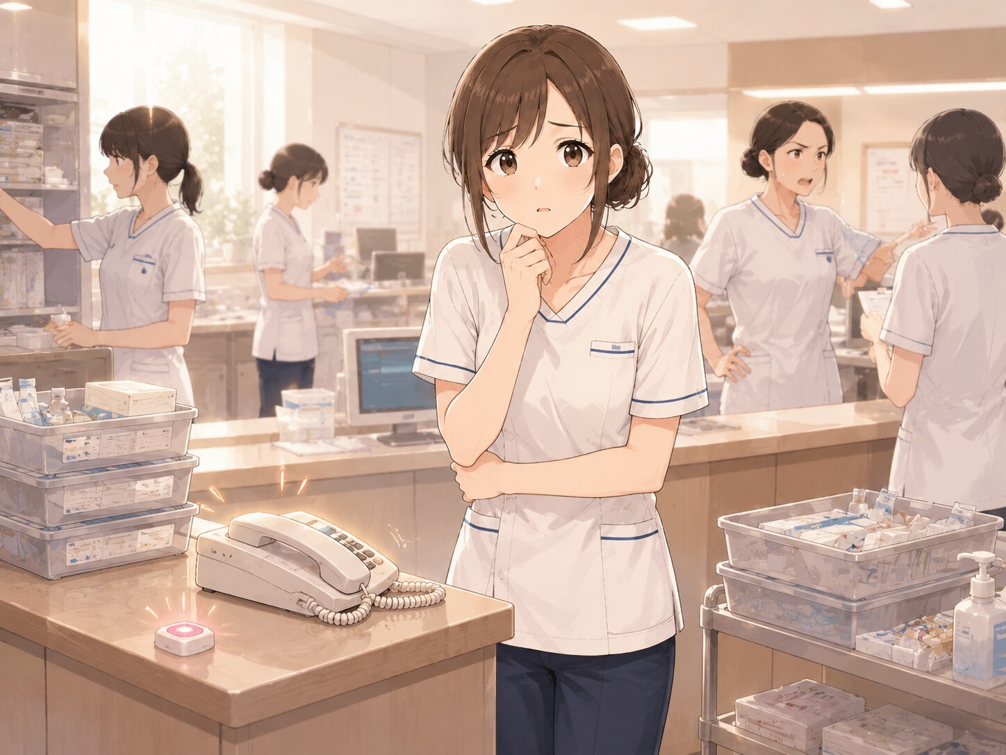 心が疲れている看護師のイメージ