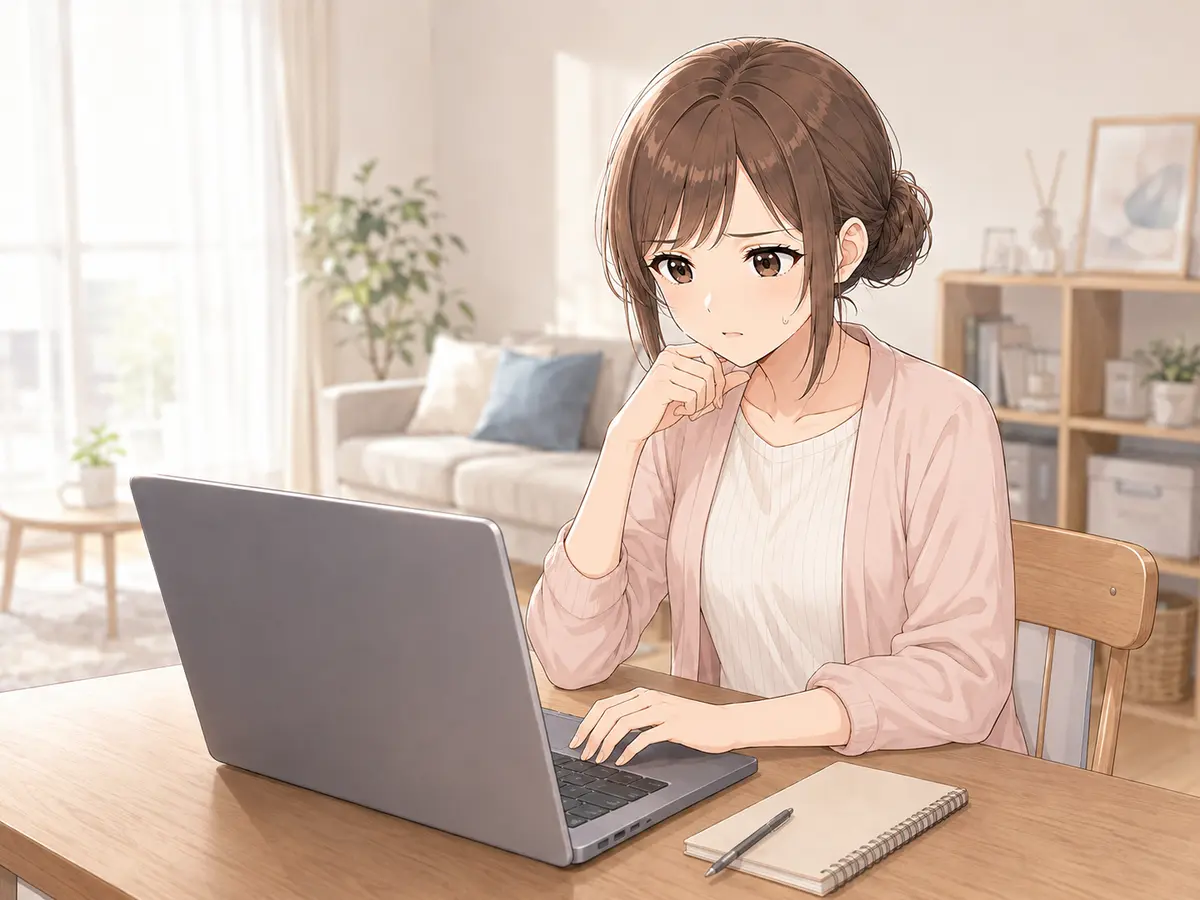 希望条件と異なる求人提案を見て戸惑う若手看護師